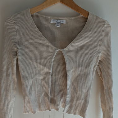 Cardigan corto a coste