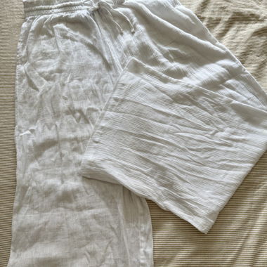 White Sheer Beach Pants 
