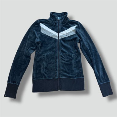 Nike athletic Y2K fluffy zip-up jacket
