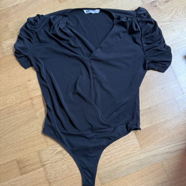 Black V-Neck Bodysuit