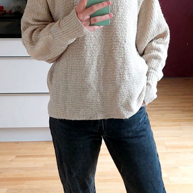 ONLY Oversize Pullover beige Gr. S
