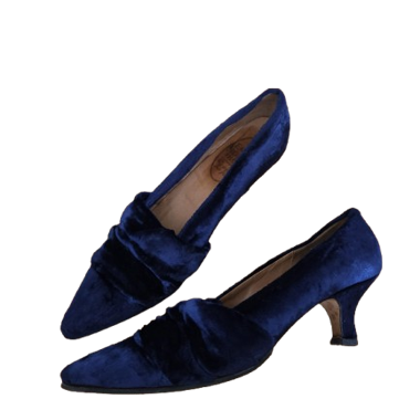 Blaue Samt-Pumps Emma Hopes