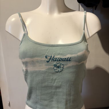 Top mit Tie-Dye in Türkisblau/Weiss – C&A – M
