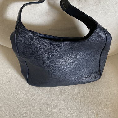 Dark Blue Leather Bag