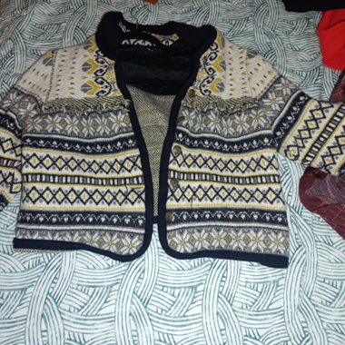 Cardigan in maglia con motivo