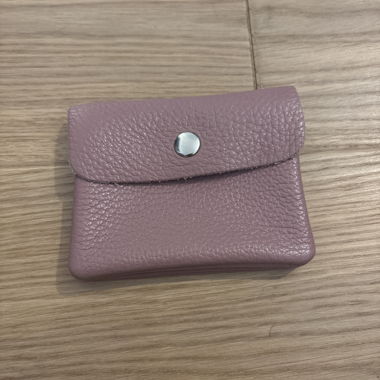 Pink Leather Coin Case