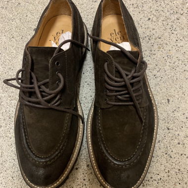 Chaussures homme en daim marron foncé