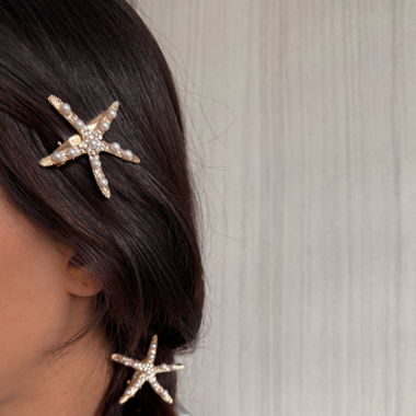GOLD STARFISH HAIR CLIP
