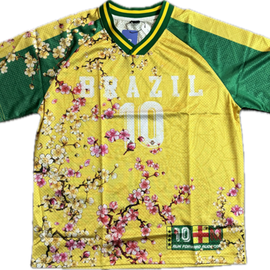 Brazil 10 Streetwear Football Jersey M