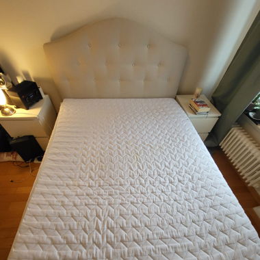 Bett Boxspringbett mit Bettkasten 140/200 beige