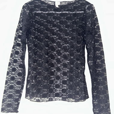 Haut long en dentelle noir