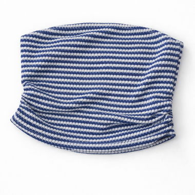 Top a fascia a righe blu e bianche