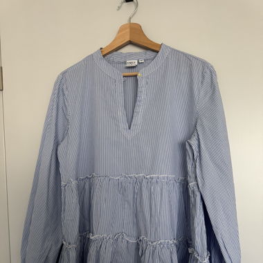 Gestreifte Bluse in A-Linie