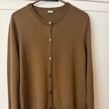 Arket Wollstrickjacke Camel