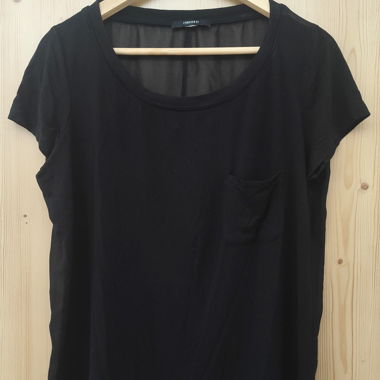Shirt with transparent back