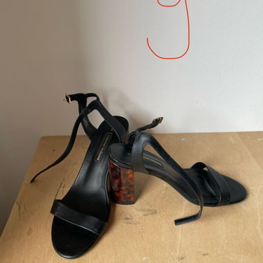 black high heels