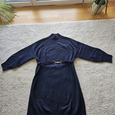 Maternity navy sweater dress