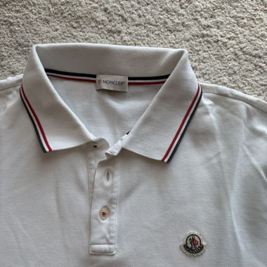 Moncler Langarm-Poloshirt weiss