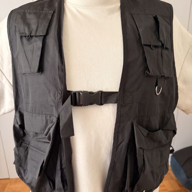 Schwarze Utility-Weste