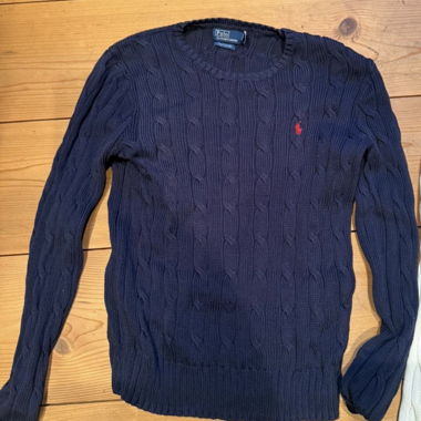 Ralph Lauren Maglione a trecce blu navy