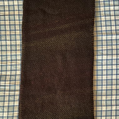 Écharpe tube / snood en laine dégradée marron