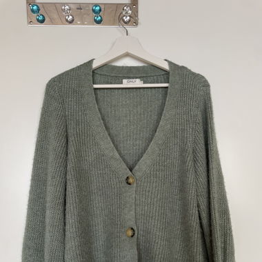 Türkiser Strickcardigan 