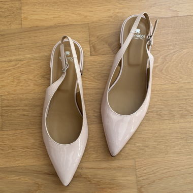 Navyboot rosa lack Slingback-Ballerinas EU 39
