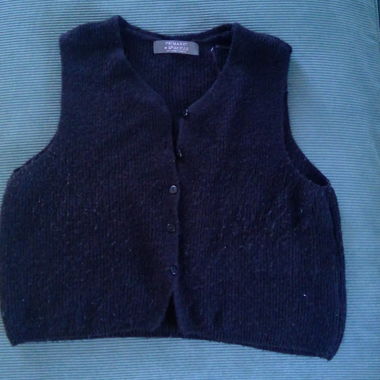 Black Wool Vest