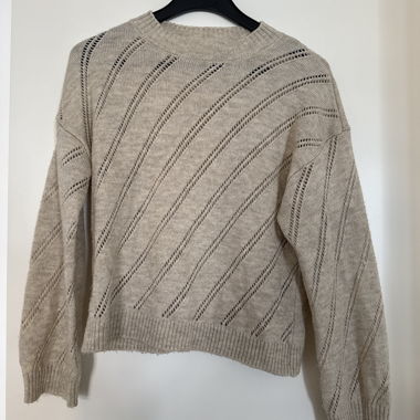 Pull en maille beige