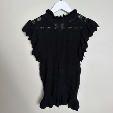 Schwarzer Strick-Top