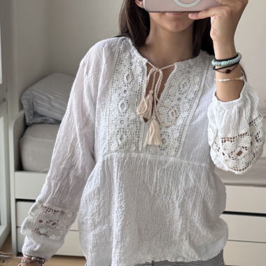 Lace boho blouse
