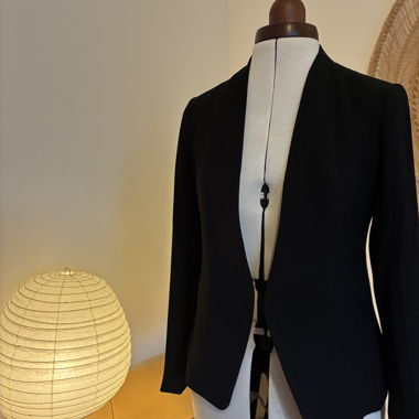 Blazer nero da donna, taglio aperto, Banana Republic
