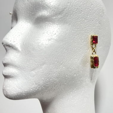 PINK GOLD DANGLE EARRINGS