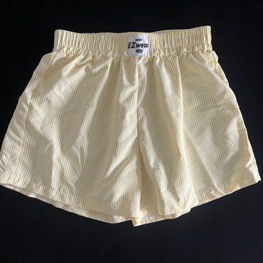 Yellow Summer short Pants with Stripes