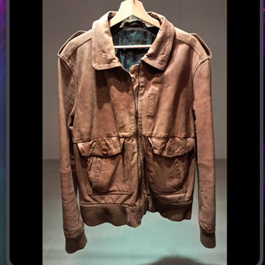 Giacca in pelle marrone Zara Man