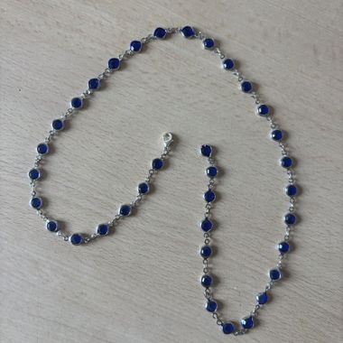 Collana d'argento con pietre NUOVA!