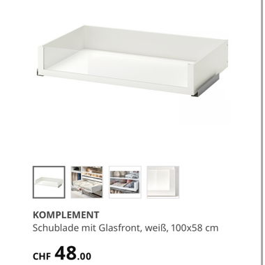 Ikea PAX - Tiroir KOMPLEMENT blanc