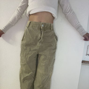 Momjeans pull&bear in grösse xs, khaki
