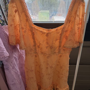 Peach Floral Dress