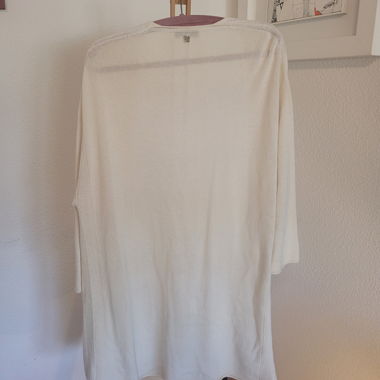 STRICK - Long cream cardigan by Sufe