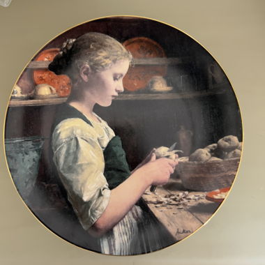 Decorated Plate Albert Anker