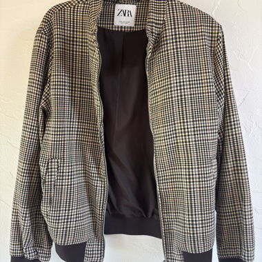 Giacca Zara con zip a quadri