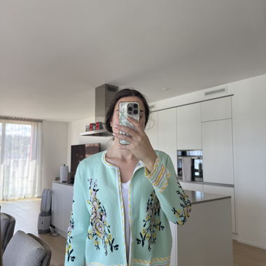 Cardigan lavorato a maglia Rich & Royal con motivi