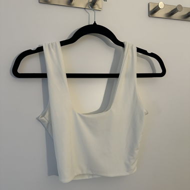 Pretty Little Thing white crop top