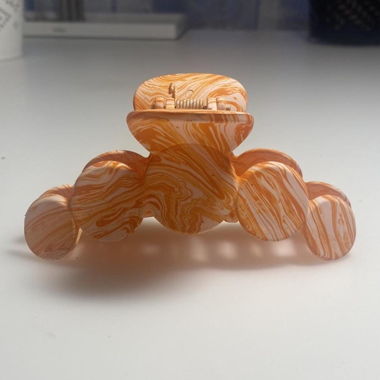 Clip per capelli marmorizzato arancione