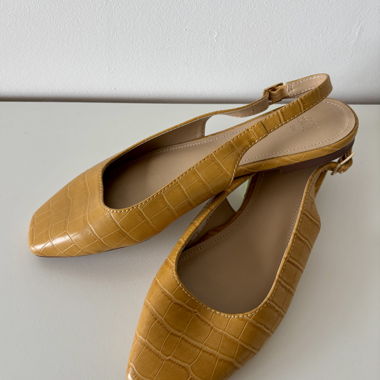 Ballerines slingback H&M jaune moutarde (t. 36)
