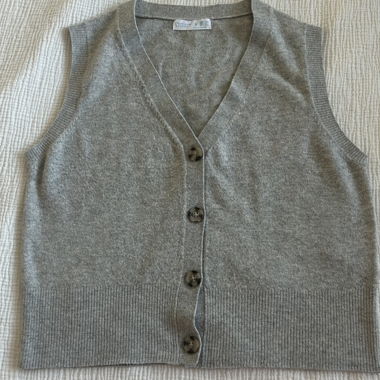 Gilet en maille gris S