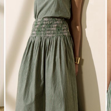 Gonna a righe sublime bianca e verde 