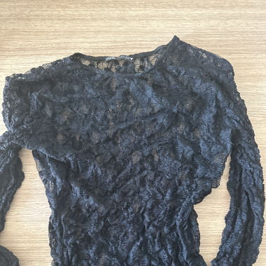 Lace See Through Zara Black Top