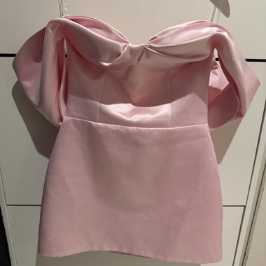 Top in raso rosa